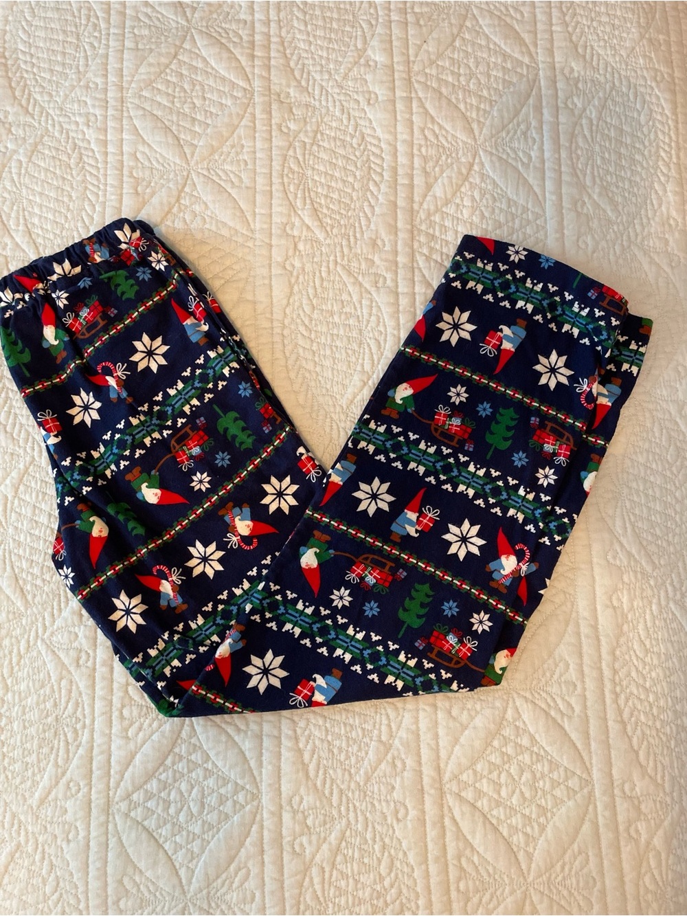 Hanna Andersson 100% Cotton Women's Holiday "Gnome Sweet Gnome" Lounge Pants XS